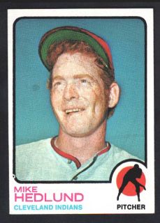 Mike Hedlund 1973 73 Topps 591 Indians Blank Back Error SP RARE