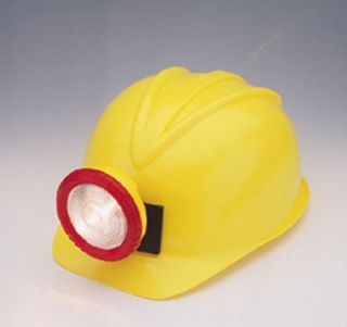 Childrens Yellow Construction Lighted Miner Hard Hat