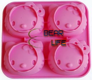 Cute Hello Kitty Shape Bakewere Mold Silicone Cake Mould Soap Maker