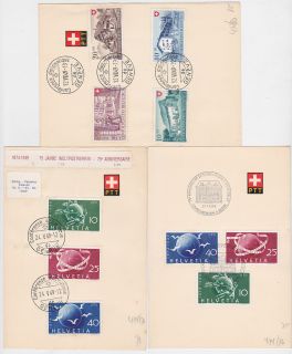 Switzerland Helvetia PTT Cards Stamps with Cat Value $80