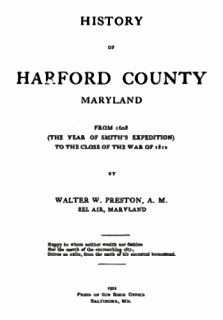 1901 Genealogy Early History Harford Co Maryland MD