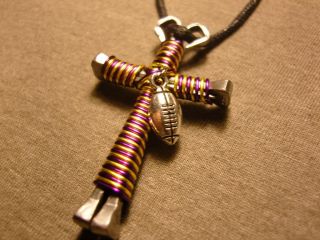 Minnesota Vikings Twisted Handmade Cross Necklace