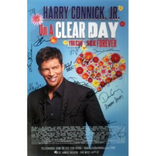   com auction bway harry connick cast signed on a clear day poster