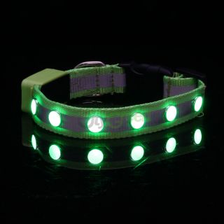  XS Size Flashing LED Light Fashion Collar for Dog Cat Pet Green
