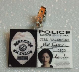 Resident Evil ID Badge Raccoon Police Jill Valentine
