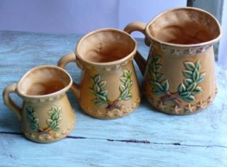 Vintage Ceramic Set of 3 Measuring Cups Chadwick