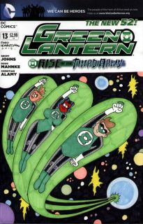 Fred Hembeck Color Illo on Green Lantern 13 Blank Cover Variant 2012 4