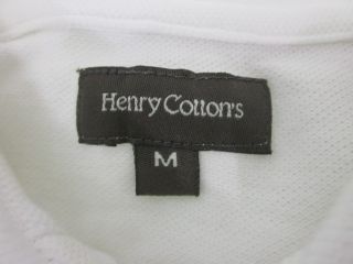 Lot 2 Henry Cottons Mens Orange White Polo Shirt Sz M