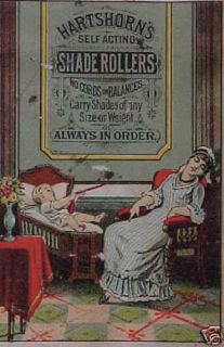 Hartshorns Shade Rollers Victorian Adv Trade Card