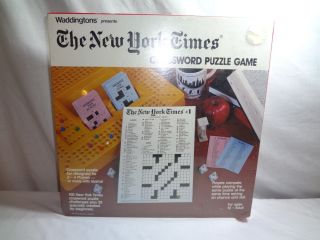 The New York Times Crossword Puzzle Board Game Vtg 1985 SEALED New