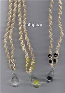 Glass Mushroom Hemp Necklace with Beads Hippie Jewelry