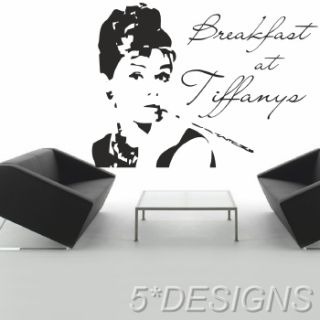 Audrey Hepburn Breakfast at Tiffanys Wall Sticker Decal Art Famous