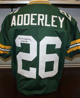 Herb Adderley Autographed Green Bay Packers Green Jersey Authenticated