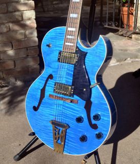 Heritage Guitar H575 Custom 2004 blue electric archtop hollow body
