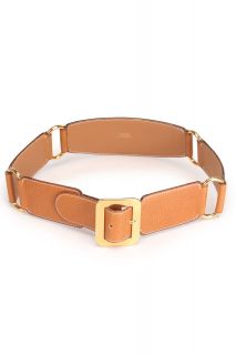 Hermes Size 28 Ladies 4 Station Belt in Light Brown Leather Buckle