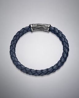 David Yurman Weave Bracelet, Blue Rubber, 8mm   