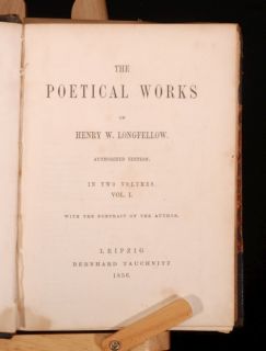 1856 Poetical Works Henry Wadsworth Longfellow