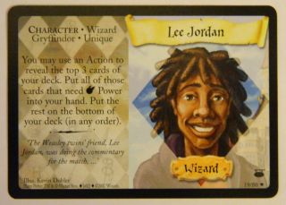 Harry Potter Trading Card Game TCG Diagon Alley Lee Jordan 19 80 RARE