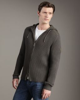 Belstaff Lost Ribbed Hoodie   