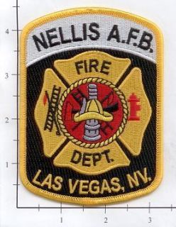 Nevada Las Vegas Nellis Air Force Base NV Fire Dept Patch