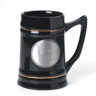 Personalized Ceramic Mug Pewter Emblem Groomsmen Gift