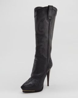 Black Pointed Toe Boot  