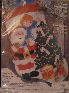 Felt Christmas Stocking Kit Design Works Crafts Santa Tree Reach for