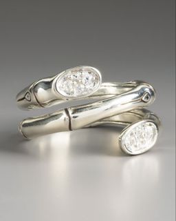 John Hardy Double Twirl Pave Sapphire Ring   