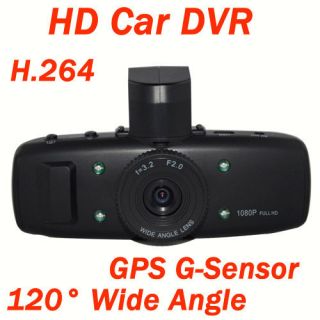HD 1080P H 264 Car video camcorder DVR Black Box Camera Recorder GPS G