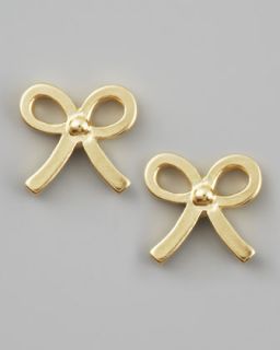 Dogeared Gold Bow Earrings   