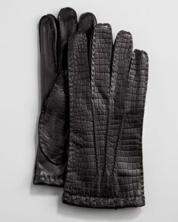 Hilts Willard Billy Woven Leather Glove, Black   