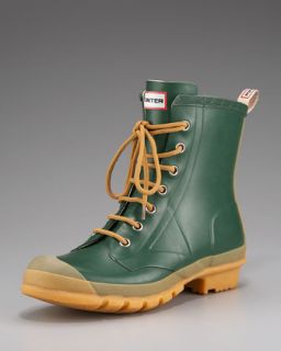 Hunter Boot Bormio Rubber Combat Boot, Green   