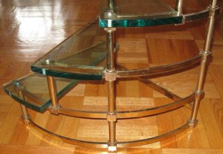 Gio Ponti Fontana Arte Brass Glass Etagere Table