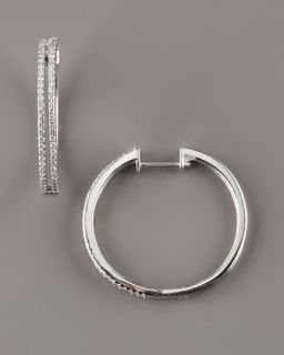 KC Designs Diamond Hoop Earrings. 14k White Gold   