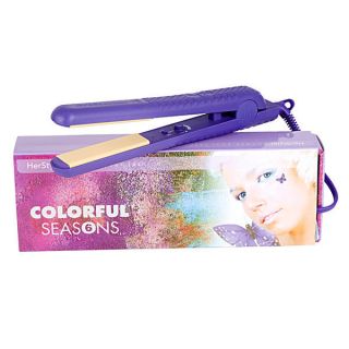 NIB herstyler PURPLE Colorful Seasons 1.5 hair straightener flat iron