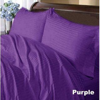 500THREADS 100% Egyptian Cotton Purple Stripe Expanded
