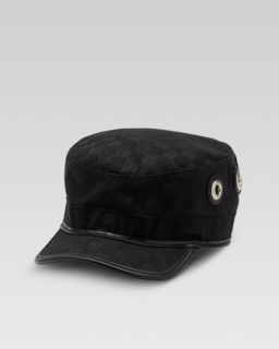 Gucci Canvas Military Hat   