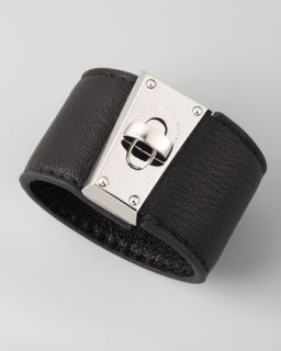 Marc By Marc Jacobs Intergalocktic Leather Bracelet, Black   Neiman