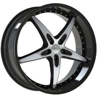 Milanni ZS 1 20 Black Wheel / Rim 5x115 with a 15mm Offset and a 74.1