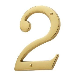  Number Solid Brass Residential House Number 2 90672 Patio, Lawn