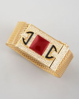 Rachel Zoe Chain Maille Bracelet, Red Quartz   
