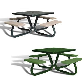 PVC Coated 4 Square Table Color Green , Item Number