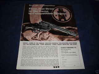  Hawes Firearms Chief Marshal Revolver 1969 Ad