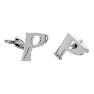 Letter P Alphabet Cufflinks Jewelry
