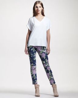 41M3 Rag & Bone Oversize V Neck Tee & Malin Floral Print Pants