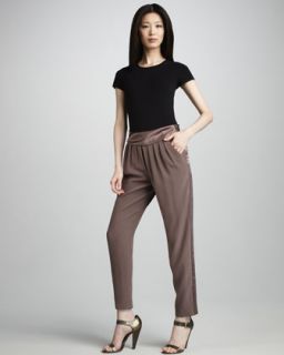 Mendel Contrast Stripe Silk Pants   
