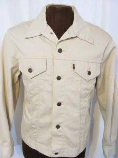Vintage Levis Big E Beige Denim Jacket 70s Retro Indie L
