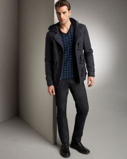 Theory Toggle Coat & Straight Leg Pants   