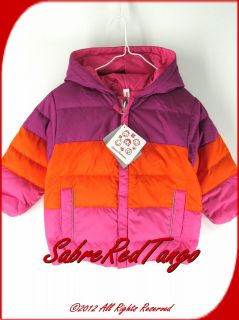 Hanna Andersson Our Warmest Reversible Down Jacket Coat Lily Pink 90