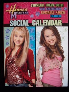 Hannah Montana Social Calendar Book Stickers Party Fun
